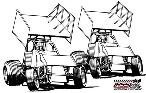 Free Printable Coloring Page 33946 Sprint Cars Car Coloring Race