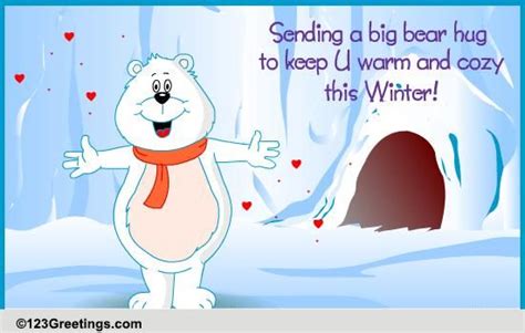 A Big Bear Hug Free Happy Winter Ecards Greeting Cards 123 Greetings