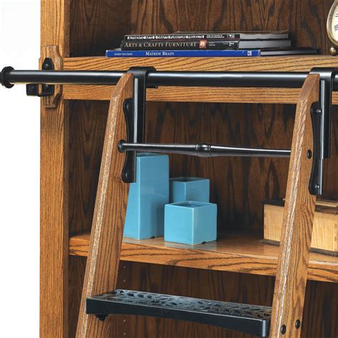 Our rolling hardware kits for ladders come in black & quietly glide along rails. 8' Rolling Library Ladder Hardware Kit, Satin Black ...