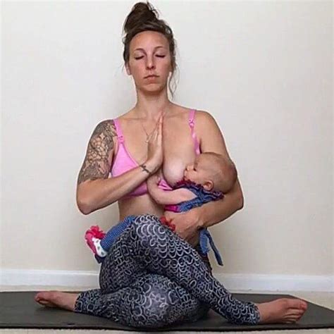 OMG Pictures Of Woman Performing Yoga Asanas While Breastfeeding Her