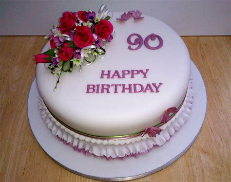 Looking for the ideal 90th birthday gifts? 90th Birthday Cake With Sugar Flower Spray | Susie's Cakes