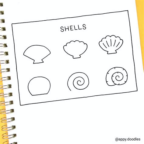 Step By Step Doodles On Instagram Step By Step Shells ☺️💗