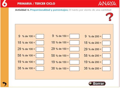 Dm Matemáticas 6º CÁlculo Del Porcentaje De Una Cantidad