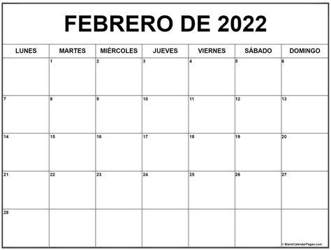 Febrero De 2022 Calendario Gratis Calendario Febrero
