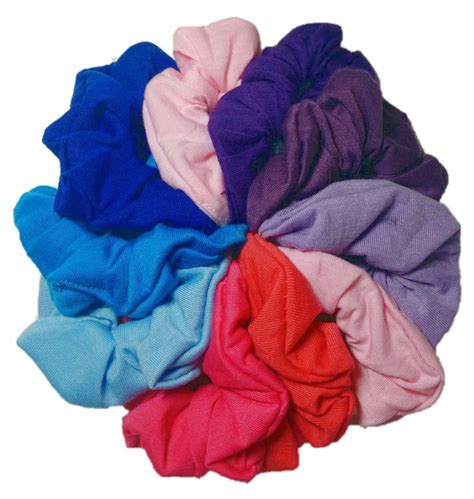 Cotton Scrunchie Set Set Of 10 Soft Cotton Scrunchies