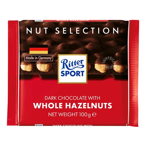 Ritter Sport Chocolate Dark Whole Hazelnuts NTUC FairPrice