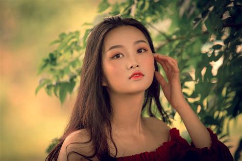download brown eyes long hair brunette model woman asian hd wallpaper