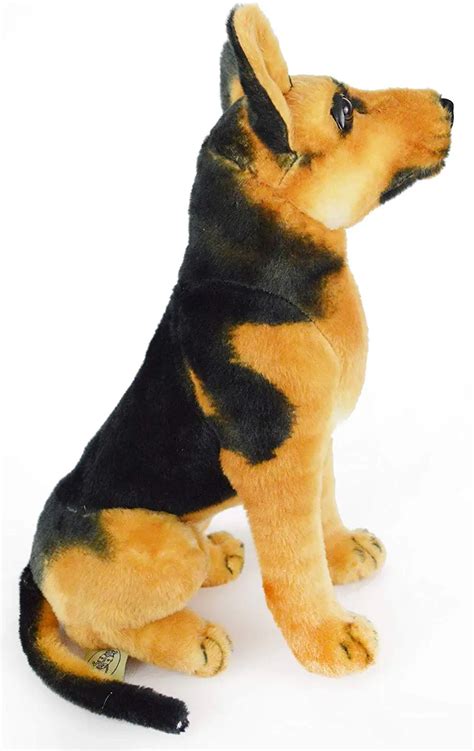 Realistic Black German Shepherd Stuffed Animal Plush Coat German