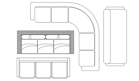 Creative Multiple Modern Sofa Set Blocks Cad Drawing Details Dwg File