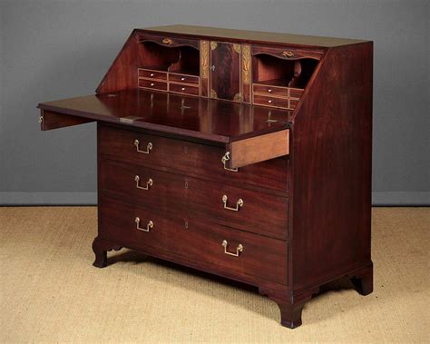 Georgian Mahogany Bureau Writing Desk C1800 Writing Desk Desk Old