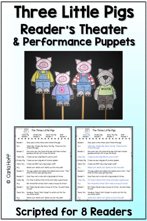 The Three Little Pigs Readers Theater And Puppet Fun Readers