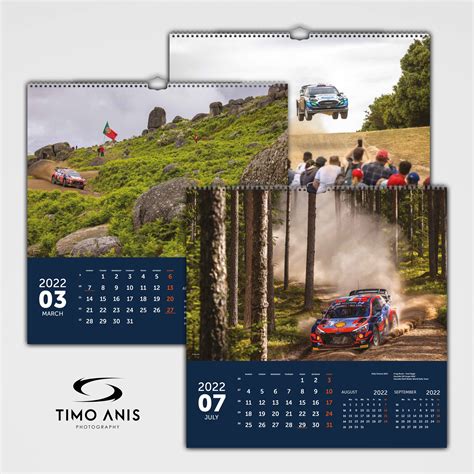 Wrc Wall Calendar For 2022 Wrc World Rally Championship Commercial