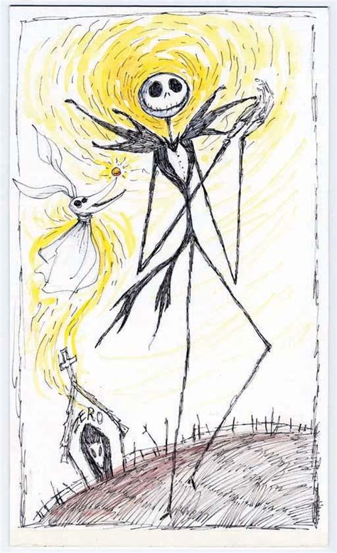 Jack Skellington And Zero Concept Artwork From The Nightmare Before