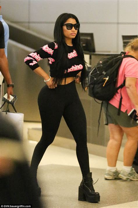 Nicki Minaj Flashes Her Famous Derriere In See Through Leggings At Lax