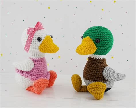 Amigurumi Crochet Pattern Duck Crocheted Mallard Duck Etsy