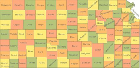 Kansas State Map Of Counties My Maps