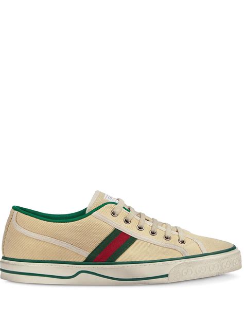 Gucci Tennis 1977 Low Top Sneakers In White Modesens