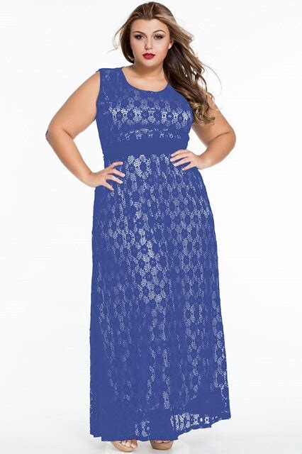 Cfanny Autumn Dress Plus Size Women Lace Overlay Belted Curvy Maxi