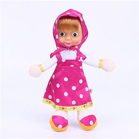 Masha Stuffed Action Figures Toy Talking And Singing Russia Cute Plush Doll Pp Cotton Toys For