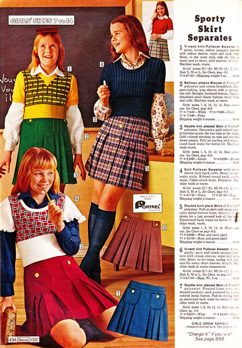 retrospace mini skirt monday 163 sears 1974 catalog girls
