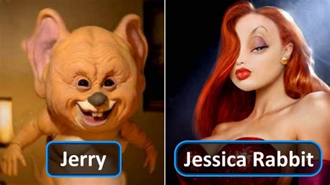 Cartoon Characters And Their Real Life Depictions That Are Very Scary