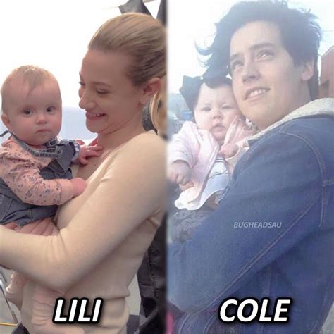 Lili And Cole Holding Babies On Set Whats Your Favorite Color
