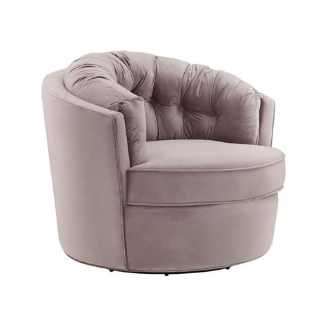 Retro glamour meets modern comfort in the saffi accent chair. Eloise Mauve Velvet Swivel Chair, Purple(Upholstered ...