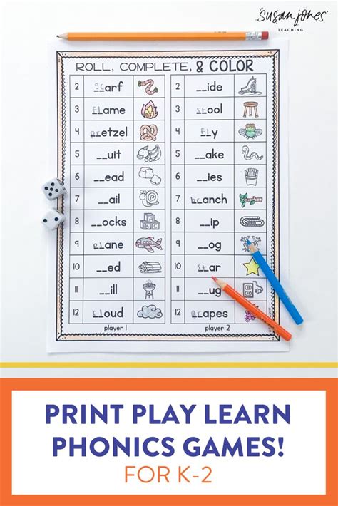 Phonics Games For First Grade Susan Jones Teaching In 2020 With