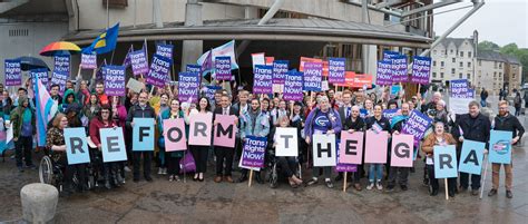 Protest Outside The Scottish Parliament Today Redinburgh
