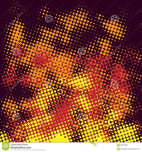 Abstract Halftone Fire Stock Vector Illustration Of Burning 68672008