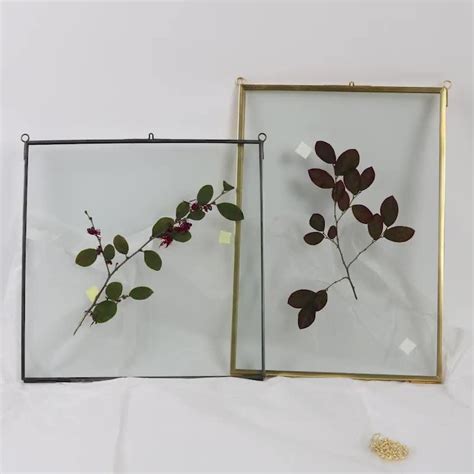High Quality Floating Glass Photo Frame Rustic Hanging Double Sided