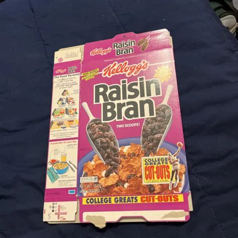 Kelloggs Empty Cereal Box 1999 New Raisin Bran Crunch Z201c10 28