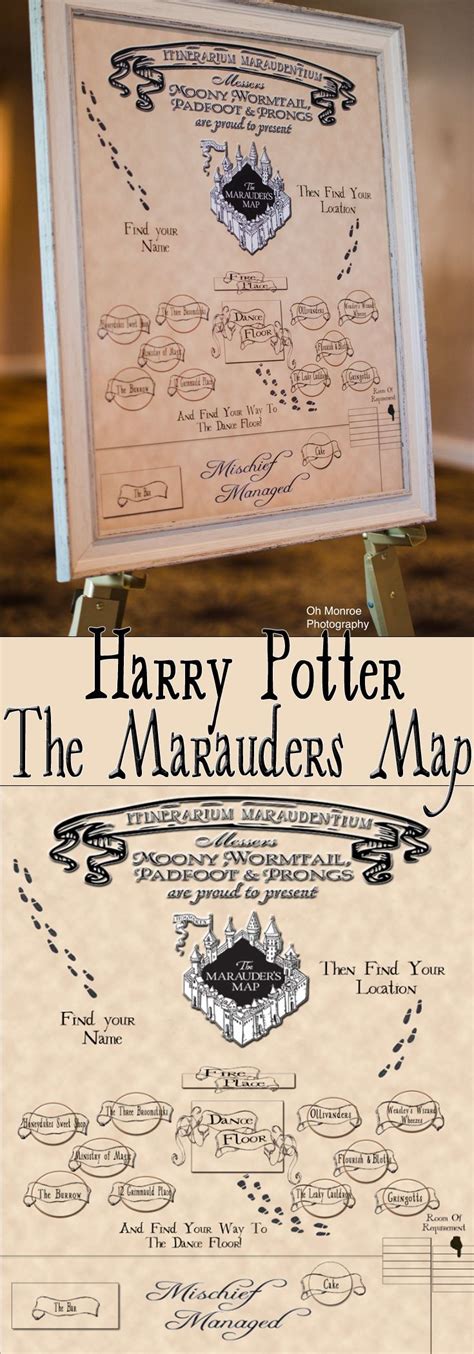 Wedding Details Harry Potter The Marauders Map A Seating Chart For Your Wedding Guests As They