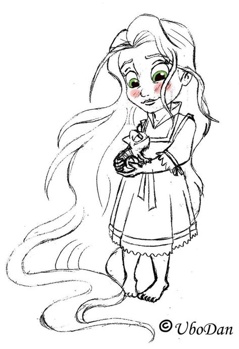 Baby Rapunzel Coloring Page Coloring Pages