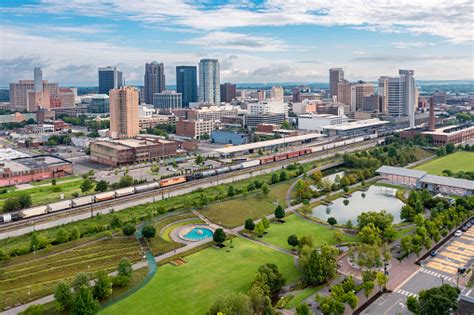 Birmingham Alabama Skyline Drone Angle Stock Photo Download Image Now