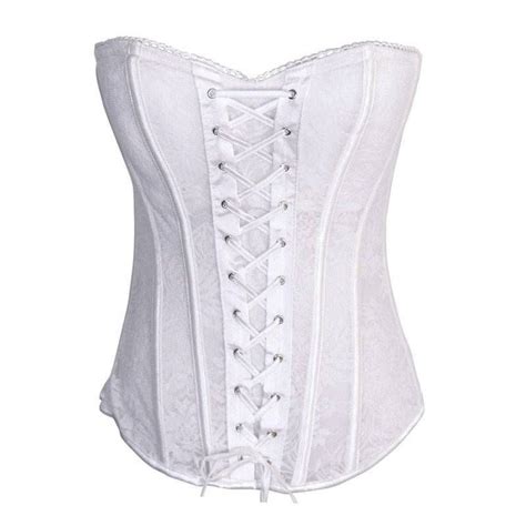 Bridal Bustier White Zipper Back And Lace Up Front Bridal Corset
