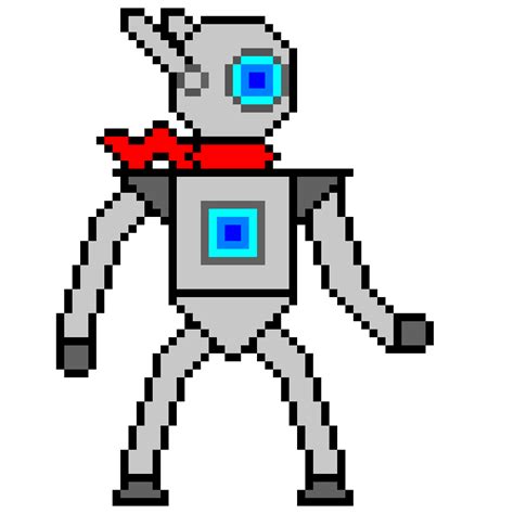 Zdravý Centrum Mesta šiling Pixel Robot  Vietor Je Silný Preč Aplikovaný