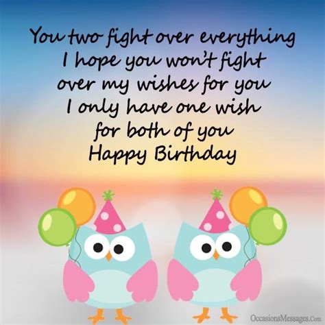 Best Happy Birthday Wishes For Twins Occasions Messages Birthday