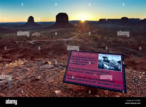 John Wayne Point Monument Valley Arizona At Sunrise Stock Photo Alamy