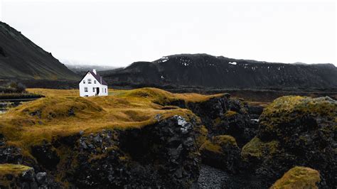 Wallpaper Iceland Nature Rock House Building