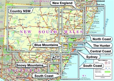 New South Wales Map South Wales Map New South Wales Nsw Holidays