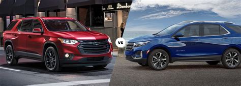 2022 Chevy Equinox Vs Traverse Chevy Suv Lineup Basil Chevrolet Inc