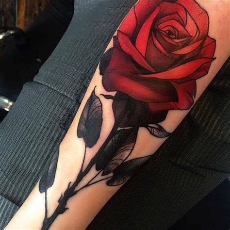 Realistic Red Rose Tattoo Best Tattoo Design Ideas