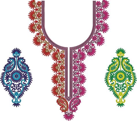 Arabian Neck High Quality Embroidery Free Design 660