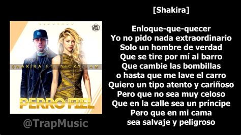 Perro Fiel Shakira Ft Nicky Jam Letra Karaoke Youtube