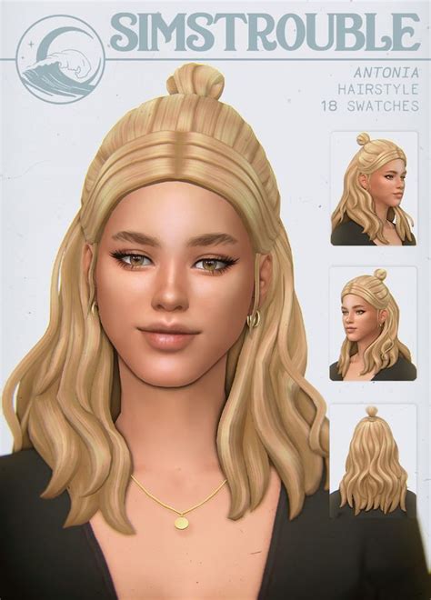 Antonia By Simstrouble Patreon Sims Sims Hair Sims 4
