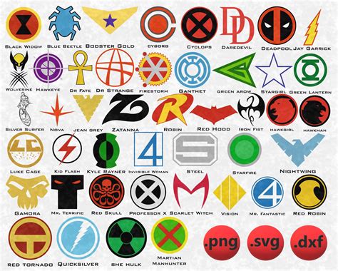 Avengers Superhero Symbol Bundle Svg Digital Files Super Hero Etsy