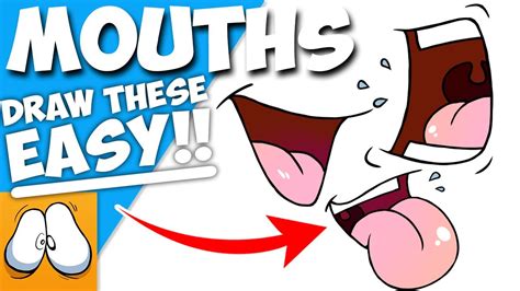 How To Draw A Cartoon Mouth Super Easy Method Youtube