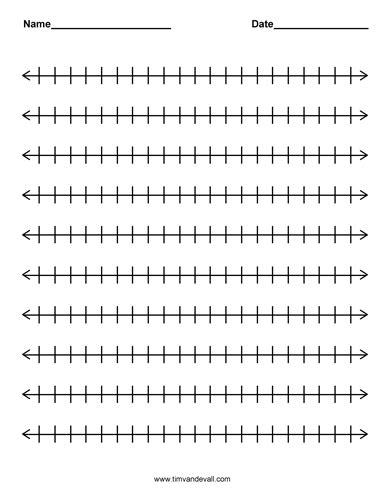 Blank Number Line Templates Tims Printables