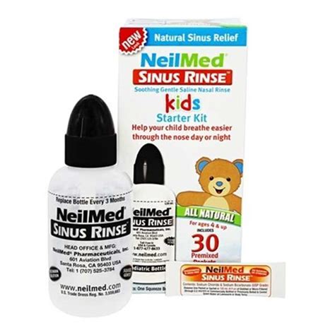 Neilmed Sinus Rinse Kids Starter Kit 120ml Bottle And 30 Premixed Packets